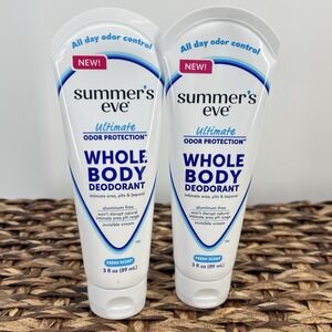 Summers Eve Whole Body Deodorant, Womens Ultimate Odor Protect, 3fl oz LOT OF 2